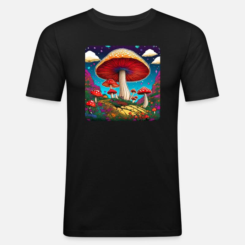 Cool toadstools - Men's Slim Fit T-Shirt - black