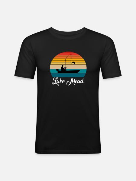 Lake Mead Fishing Spot - Men's Slim Fit T-Shirt - black