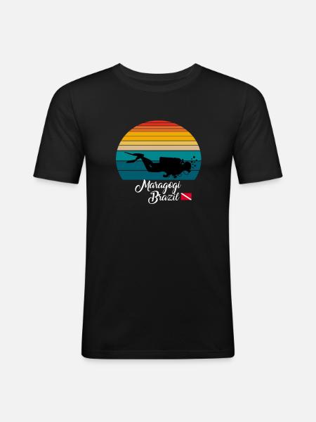 Maragogi Brazil Diving - Men's Slim Fit T-Shirt - black