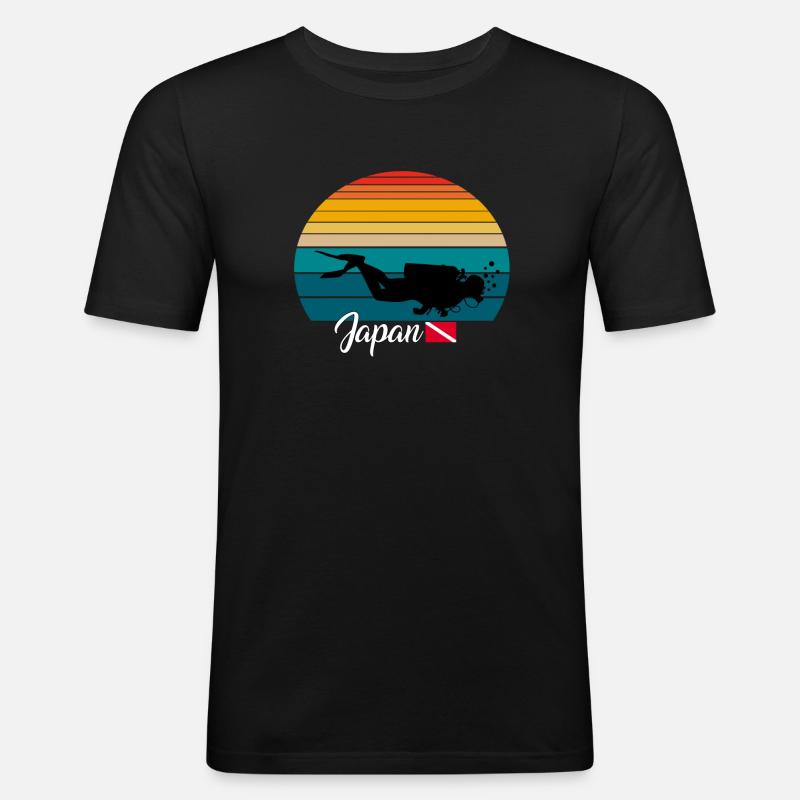 Japan Scuba Diving Gift - Männer Slim Fit T-Shirt - Schwarz