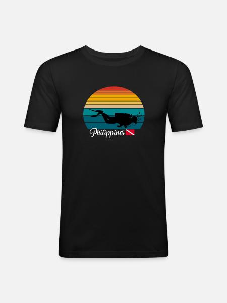 Philippines Scuba Diving Poison - Men's Slim Fit T-Shirt - black