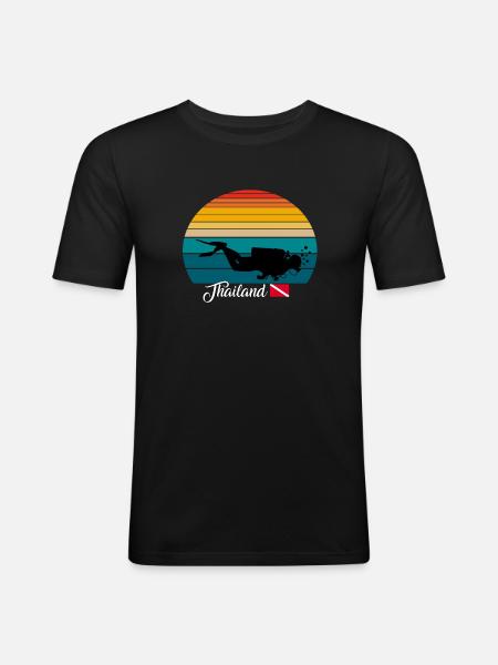 Thailand Scuba Diving Poison - Men's Slim Fit T-Shirt - black