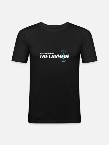 Ask me about The Cosmere. - Men's Slim Fit T-Shirt - black