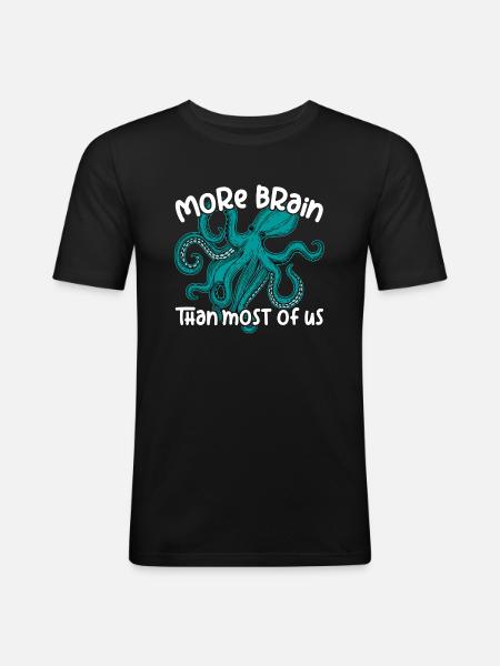 Smart Octopuses - Big Octopu - Men's Slim Fit T-Shirt - black