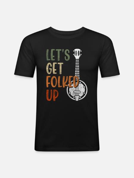 Music, party, pop music - Men's Slim Fit T-Shirt - black