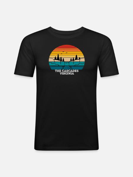 The Cascades Virginia - Men's Slim Fit T-Shirt - black