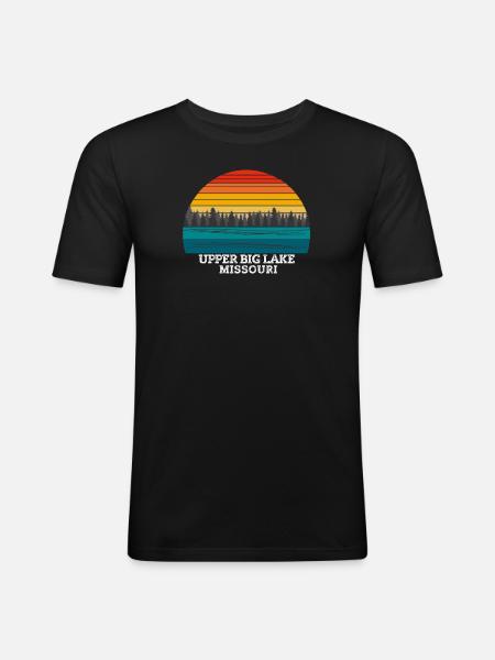 Upper Big Lake Missouri - Men's Slim Fit T-Shirt - black