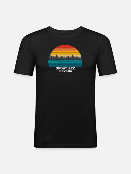 Snow Lake Nevada - Men's Slim Fit T-Shirt - black