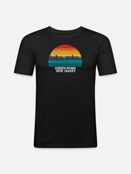 Green Pond New Jersey - Men's Slim Fit T-Shirt - black