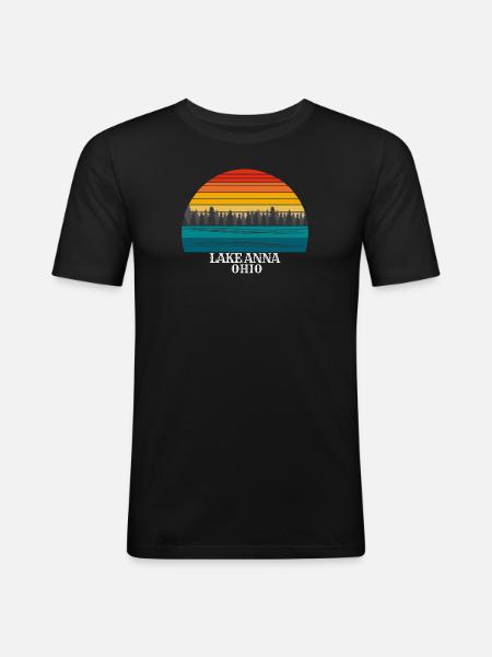 Lake Anna Ohio - Men's Slim Fit T-Shirt - black