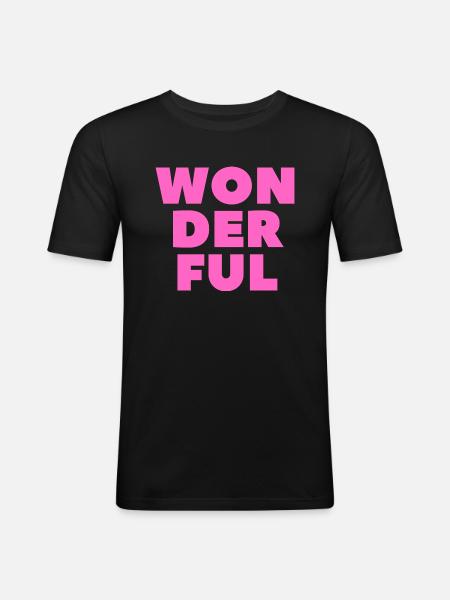 Wonderful-Wunderbar - Men's Slim Fit T-Shirt - black
