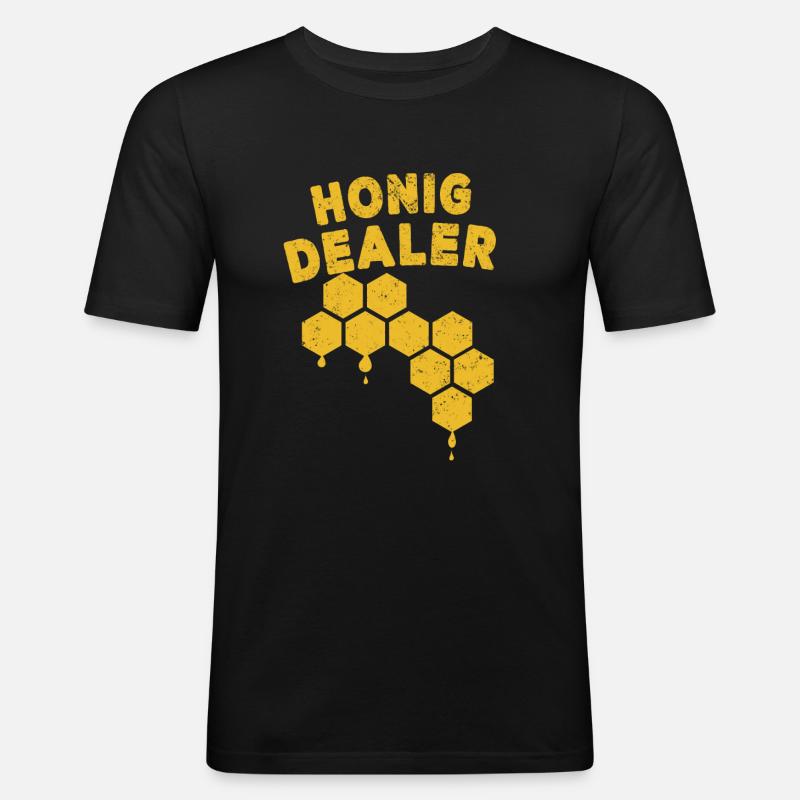 Bienenzüchter Imker Geschenkidee - Männer Slim Fit T-Shirt - Schwarz
