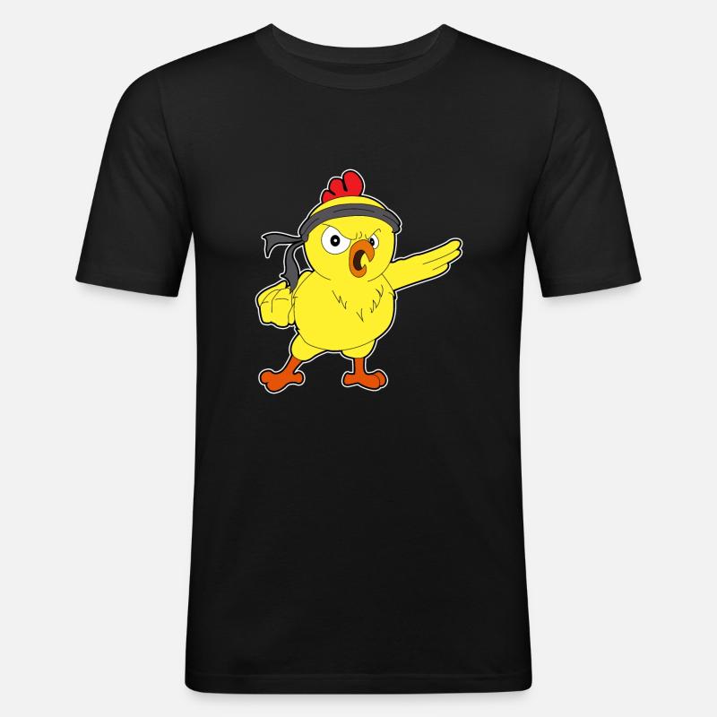 Karate chicks! - Men's Slim Fit T-Shirt - black