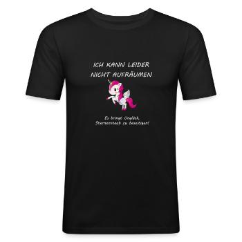 Unicorn Stardust Clean Up Gift - Men's Slim Fit T-Shirt - black - Front - Nik (191cm)