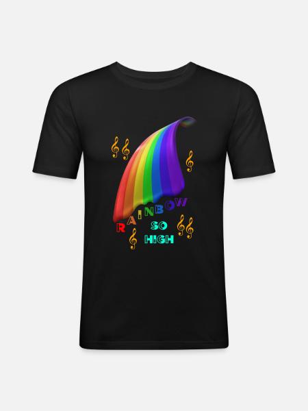 Rainbow Rainbow Rainbow Rainbow - Men's Slim Fit T-Shirt - black