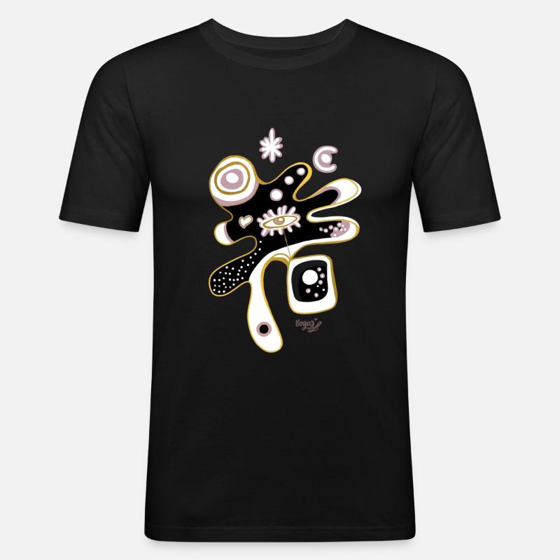 Abstrakt - Wandel der Zeit - Männer Slim Fit T-Shirt - Schwarz