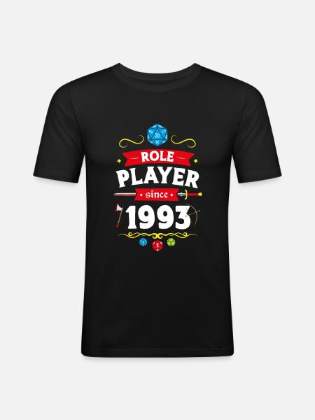 Rollenspieler seit 1993 - Männer Slim Fit T-Shirt - Schwarz