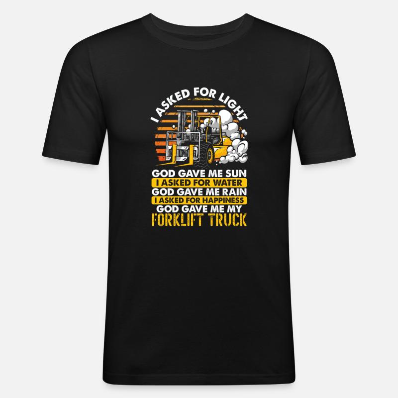 Forklift Operator - Men's Slim Fit T-Shirt - black