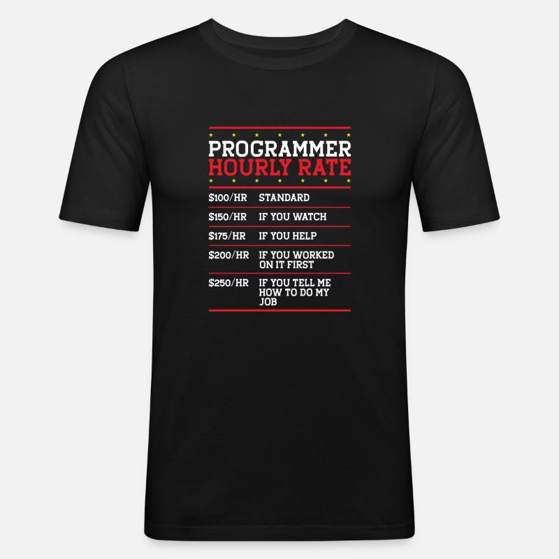 Programmierer Coder Code Computer - Männer Slim Fit T-Shirt - Schwarz