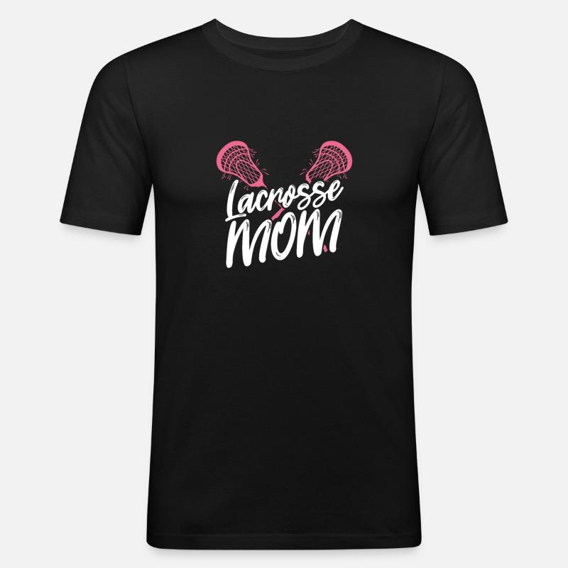 Lacrosse Mutter - Männer Slim Fit T-Shirt - Schwarz