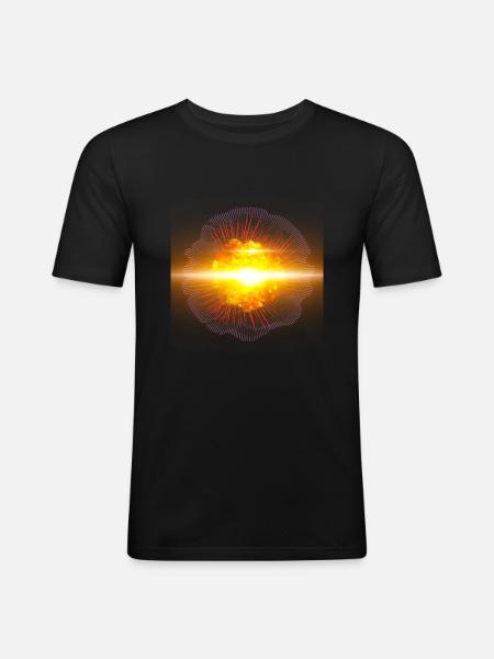 Supernova - Solar Explosion - Men's Slim Fit T-Shirt - black