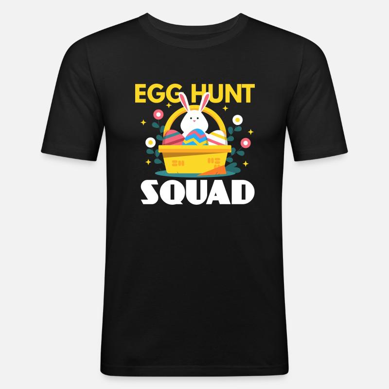 Egg Hunt Squad Easter Egg - Men's Slim Fit T-Shirt - black