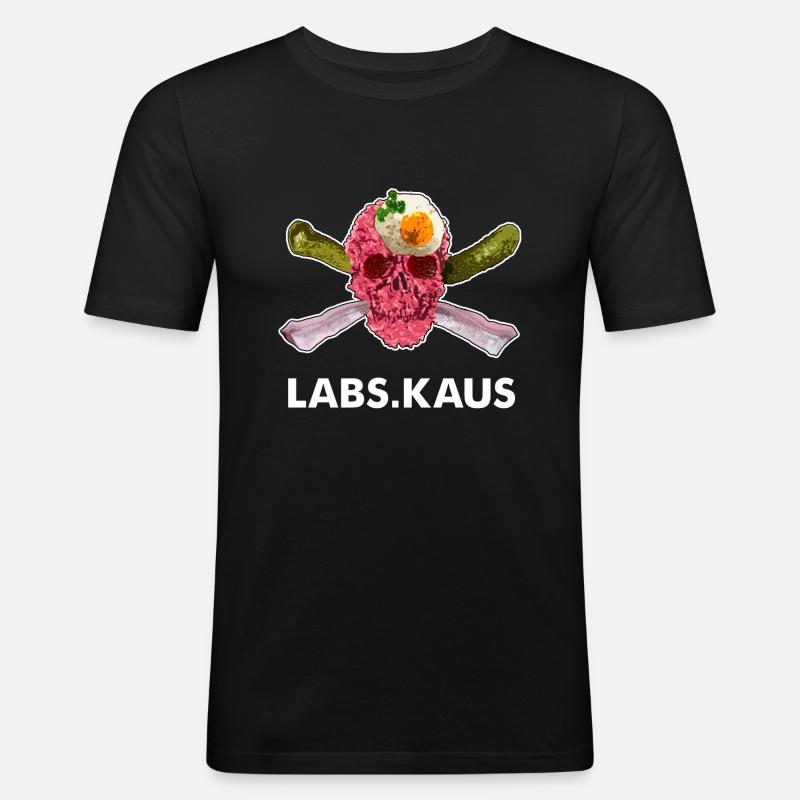 Labs.kaus - Männer Slim Fit T-Shirt - Schwarz