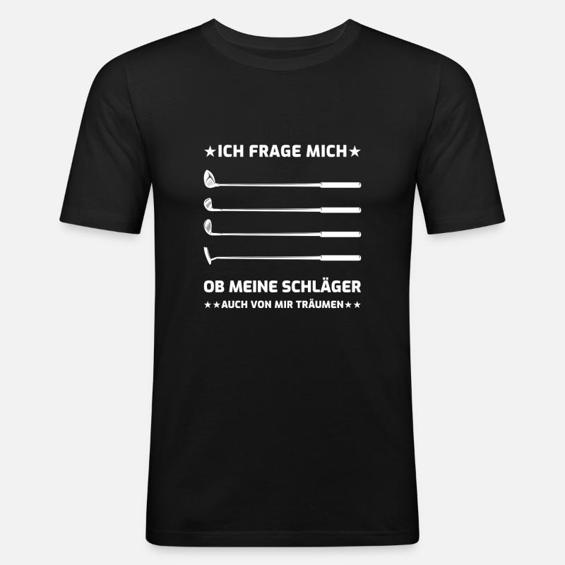 Golf - Männer Slim Fit T-Shirt - Schwarz