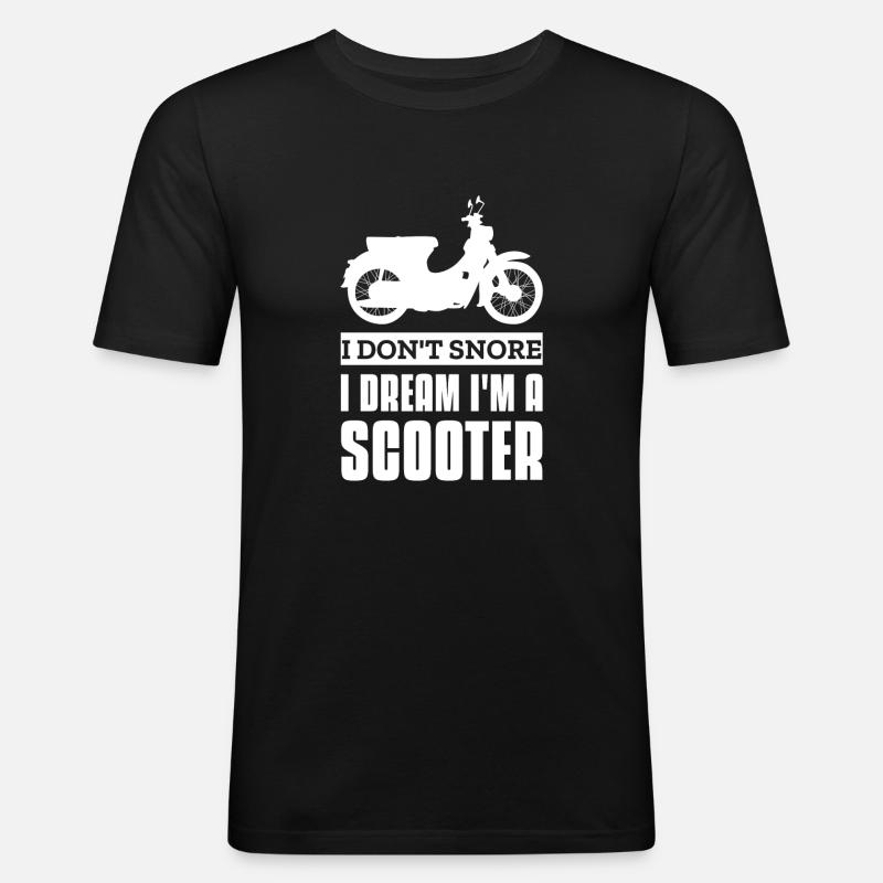 Moped Mofa Mofafahrer Geschenk - Männer Slim Fit T-Shirt - Schwarz
