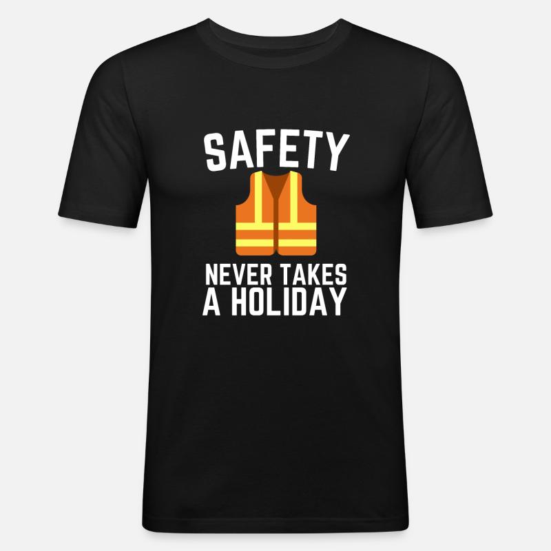Incident Analyst Security Manager & Safety - Männer Slim Fit T-Shirt - Schwarz