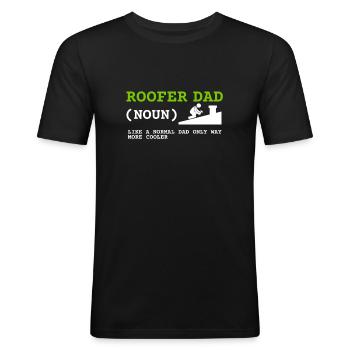Roofer Roofing Contractor Construction Worker - Männer Slim Fit T-Shirt - Schwarz - Vorne - Nik (191cm)