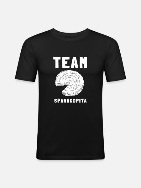 Spanakopita Cuisine grecque Grèce Grec - T-shirt près du corps Homme - noir
