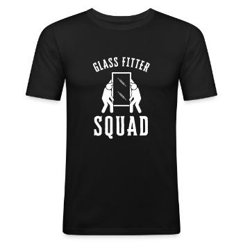 Glazier Glass Fitter And Glass Setter Window - Men's Slim Fit T-Shirt - black - Front - Nik (191cm)
