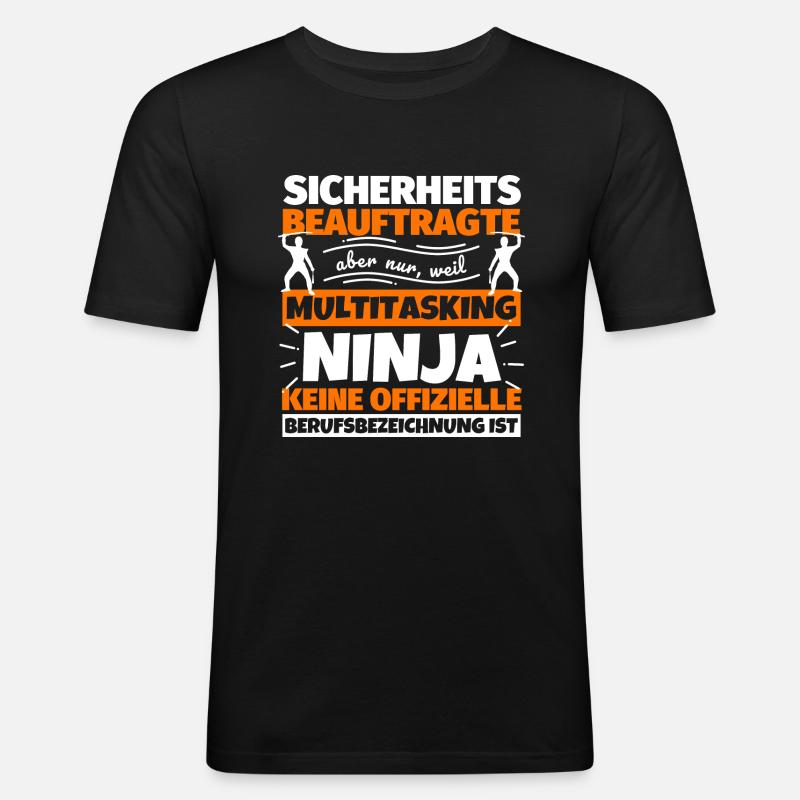 Sicherheitsbeauftragte - Männer Slim Fit T-Shirt - Schwarz