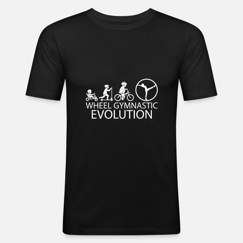 Rhönrad Evolution T-Shirt & Geschenkidee - Männer Slim Fit T-Shirt - Schwarz
