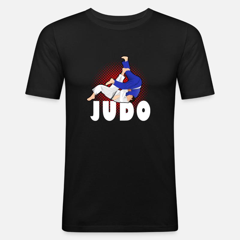 Judo - Männer Slim Fit T-Shirt - Schwarz