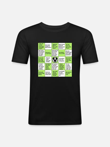 Vegan Bingo - T-shirt près du corps Homme - noir