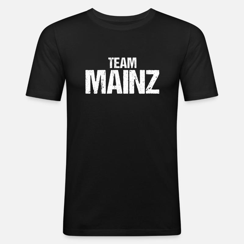 Team Mainz - Männer Slim Fit T-Shirt - Schwarz