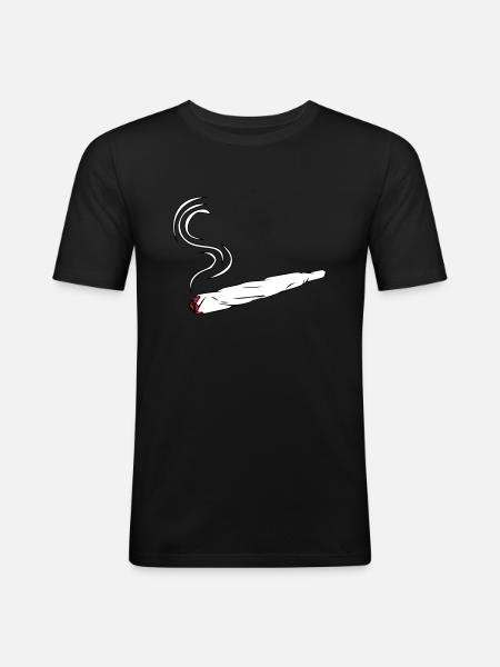 Kiffen joint design - Men's Slim Fit T-Shirt - black