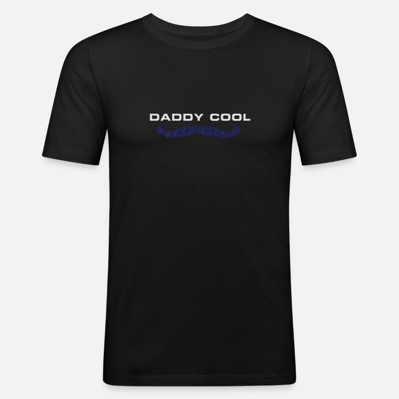 Daddy Cool Vater Design - Männer Slim Fit T-Shirt - Schwarz