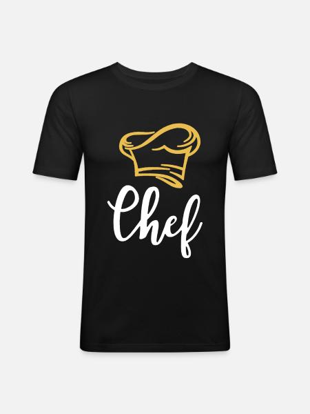 Chef Koch KĂĽchenchef Gourmet - Men's Slim Fit T-Shirt - black