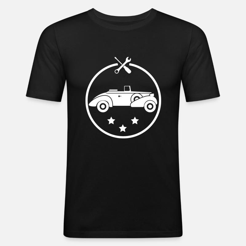Oldtimer - Auto Nostalgisch Vehicles - T-shirt près du corps Homme - noir