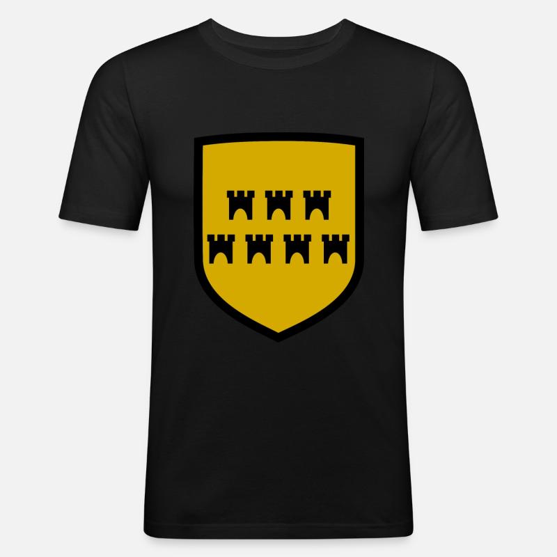 Das Siebenbürger Wappen - Männer Slim Fit T-Shirt - Schwarz