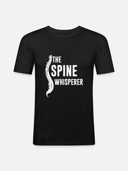 The Spine Whisperer - Men's Slim Fit T-Shirt - black