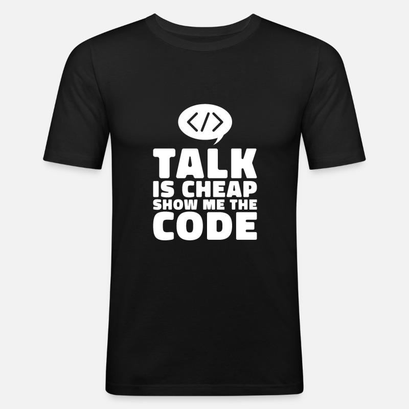Programmierer Coder Software Entwickler - Männer Slim Fit T-Shirt - Schwarz