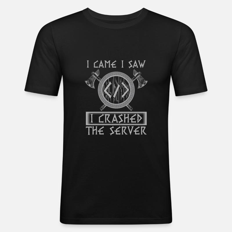 Programmierer Coder Software Entwickler - Männer Slim Fit T-Shirt - Schwarz