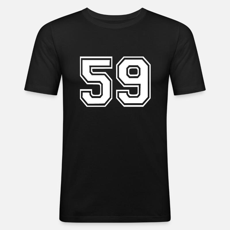 59 - Männer Slim Fit T-Shirt - Schwarz