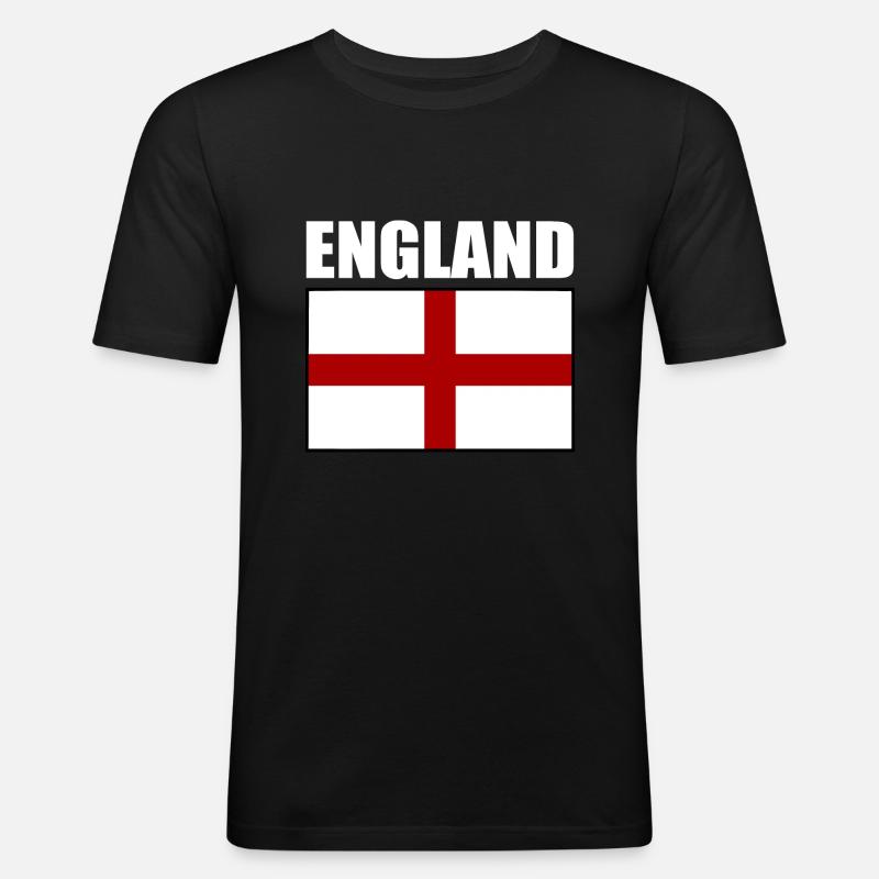 England - Männer Slim Fit T-Shirt - Schwarz
