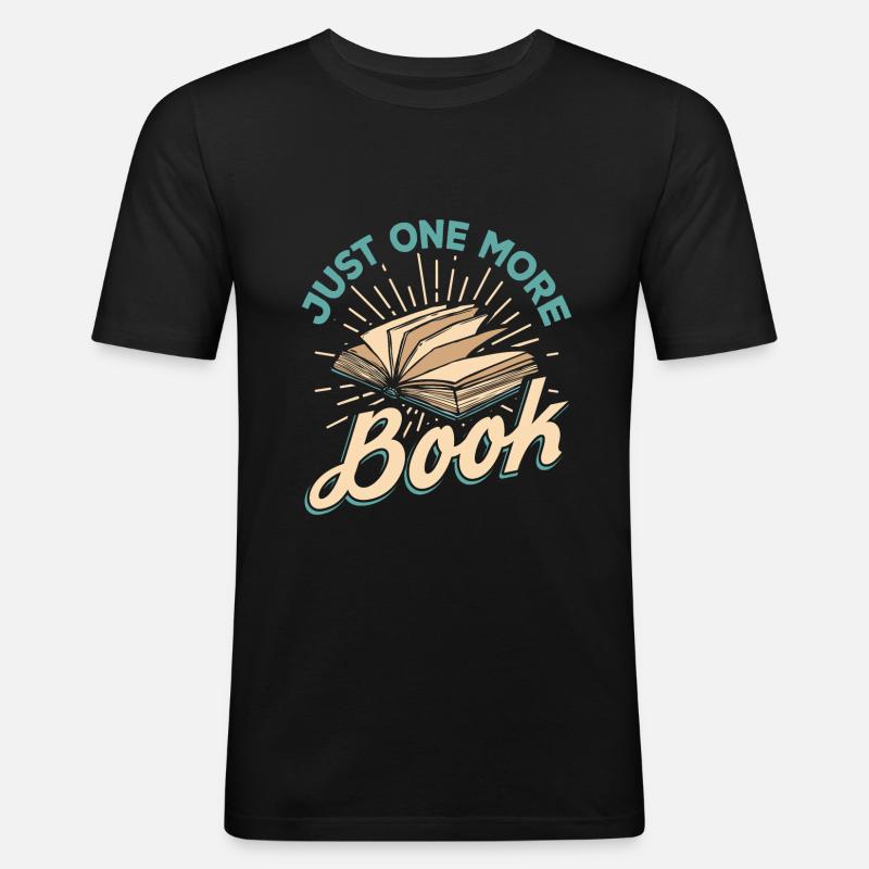Buch lesen - Männer Slim Fit T-Shirt - Schwarz