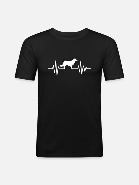 Flat Coated Retriever - Männer Slim Fit T-Shirt - Schwarz